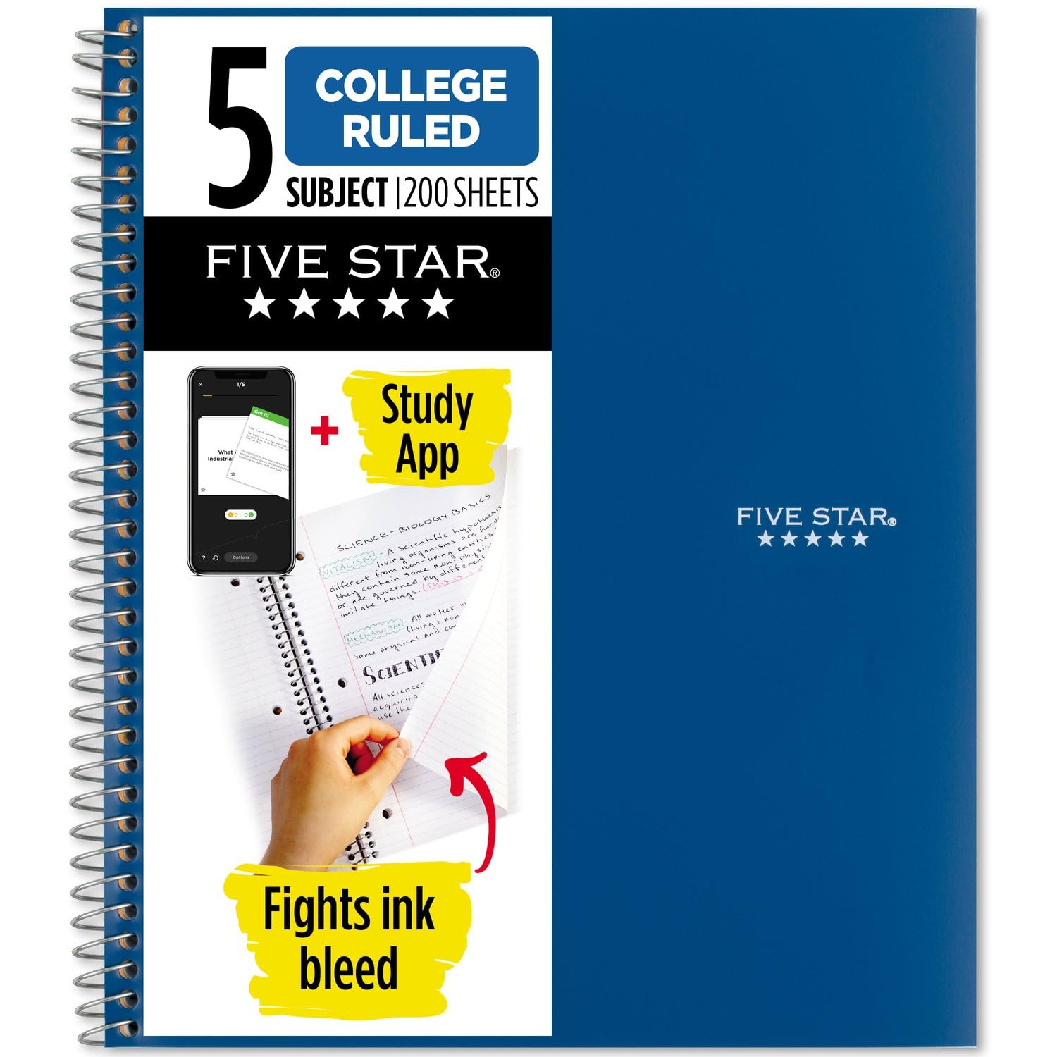 Roaring Spring 11"x9" Law Ruled Spiral Notebook, 3" Summary Margin, 20# Paper, Assorted Colors
