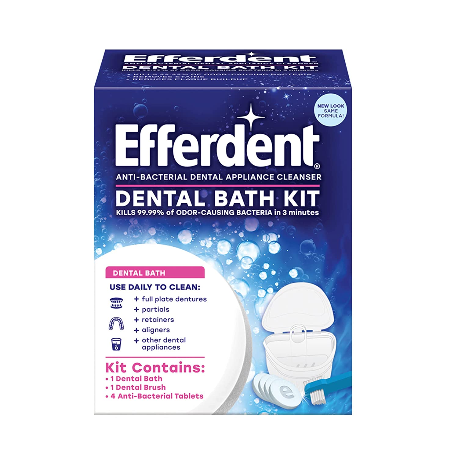 Efferdent Dental Bath Cleanser Kit