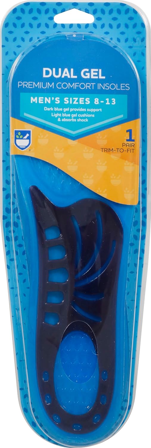 LDR DUAL GEL INSOLES PD 2EA MEN