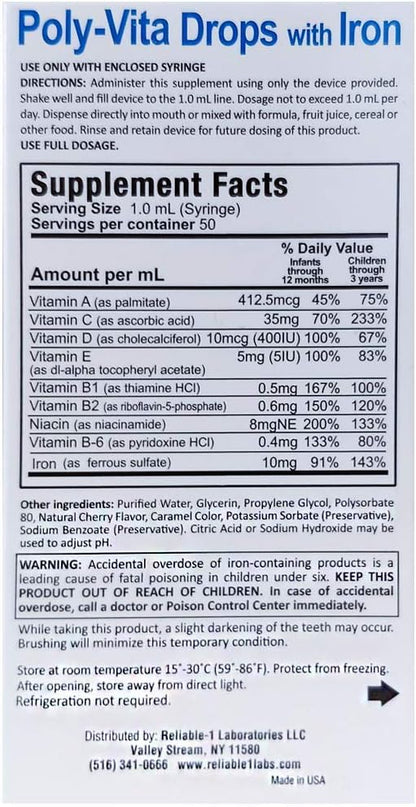 POLY-VITA DROPS 1.66OZ RELIABLE 1