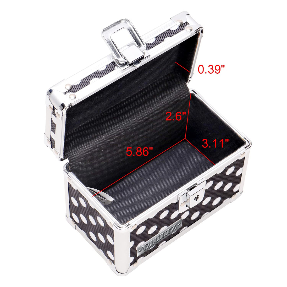 Vaultz Locking Index Card File with Flip Top Holds 350