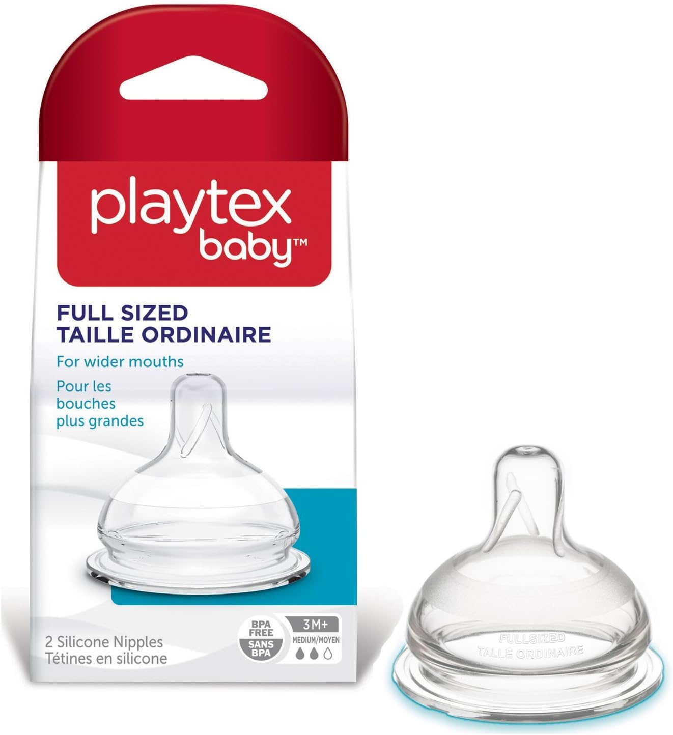 Babyking Medium Flow Latex Nipples, 3 count