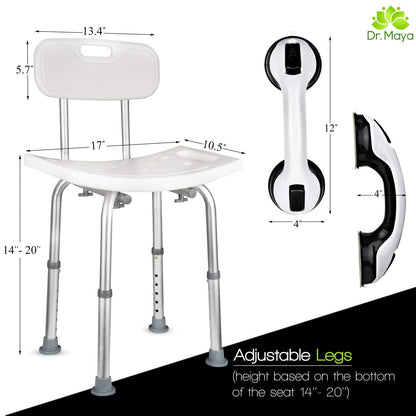 CAH SHOWER CHAIR W/BACK 250LBS