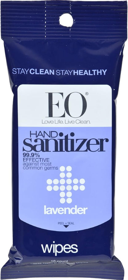 EO PRODUCTS HAND SANTZ WIPES,LAVEND