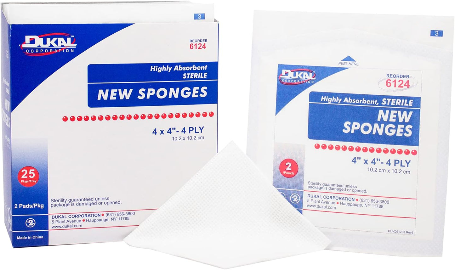GAUZE SPONGE 3X3 12 PLY NS 100CT DUKAL