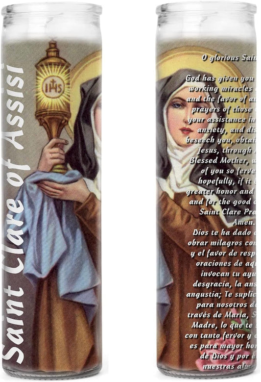Star Candle Prayer Candles - St. Claire