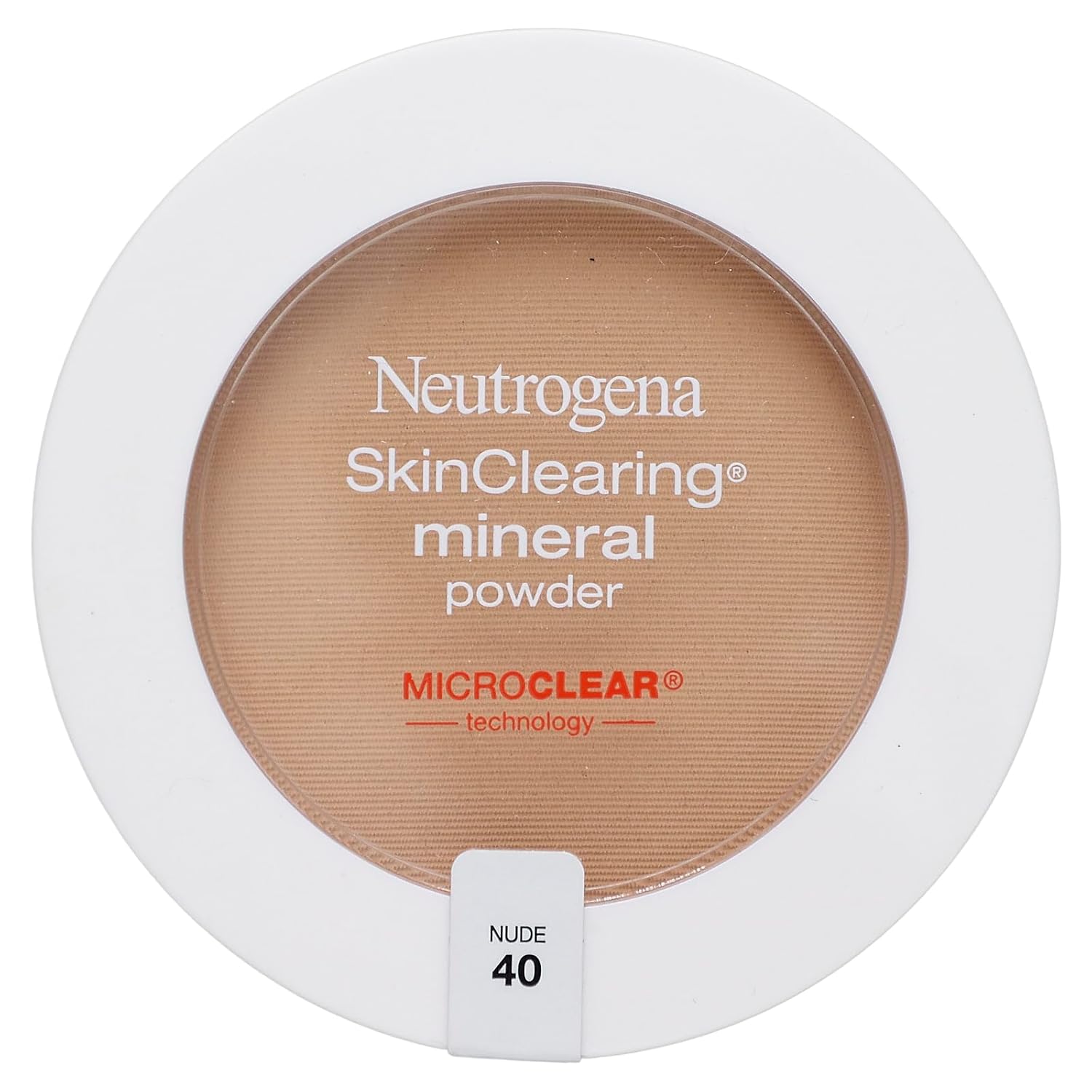 Neutrogena SkinClearing Mineral Acne Face Powder, Nude 40, .38 oz