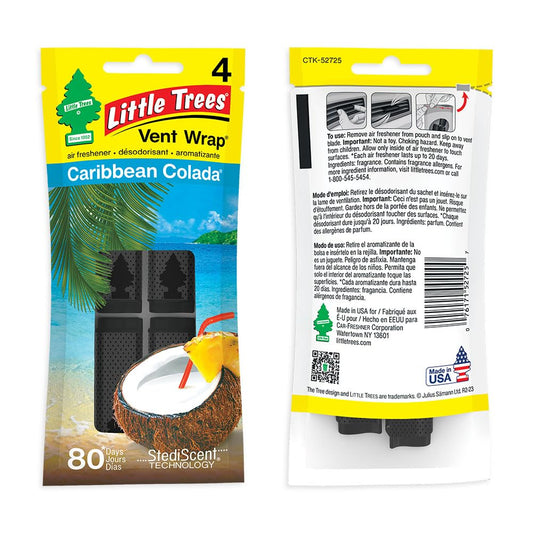 Little Trees Caribbean Colada Vent Wraps, 4 count