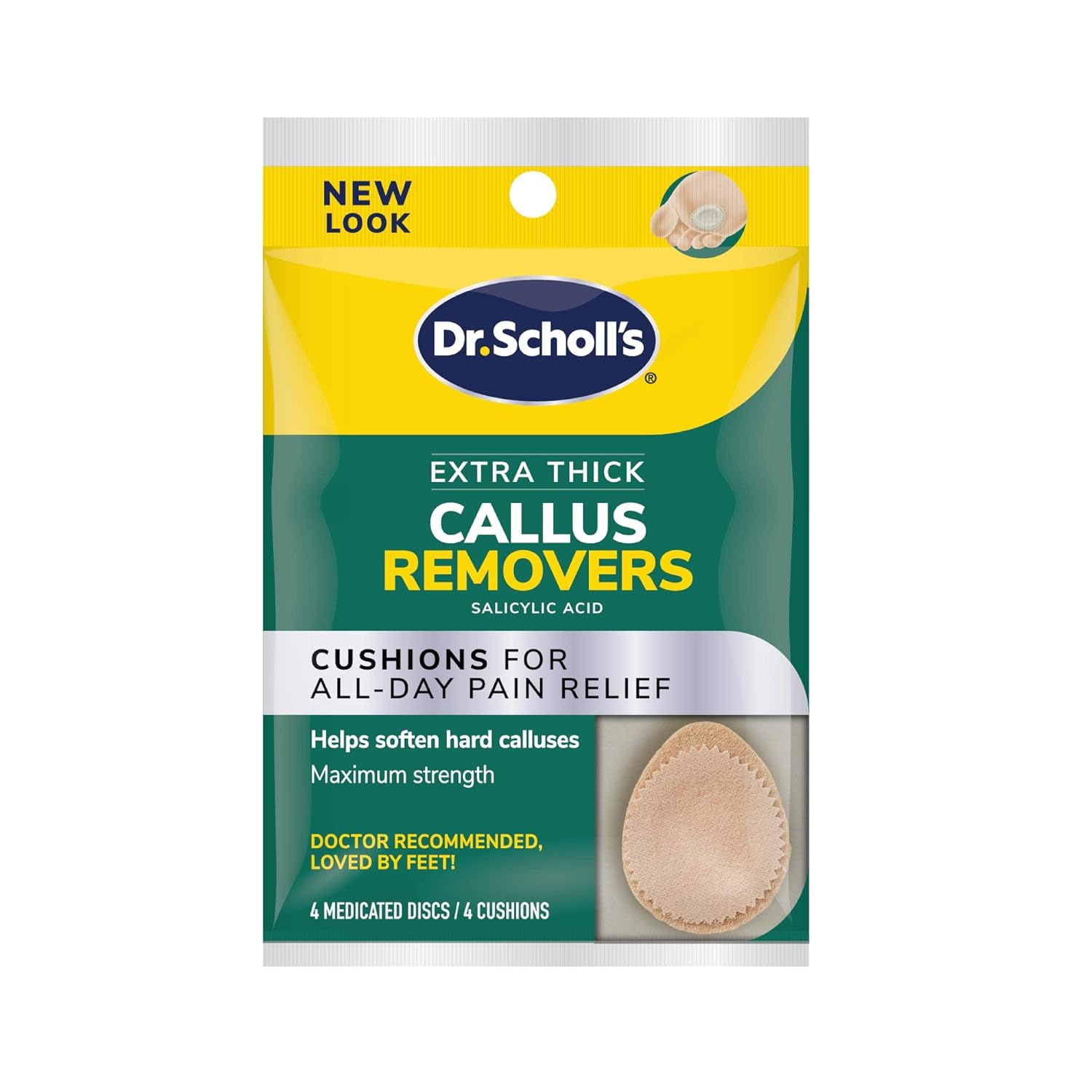 DR SCHOLLS CALLUS REMVR CUSHN X/THK 4CT