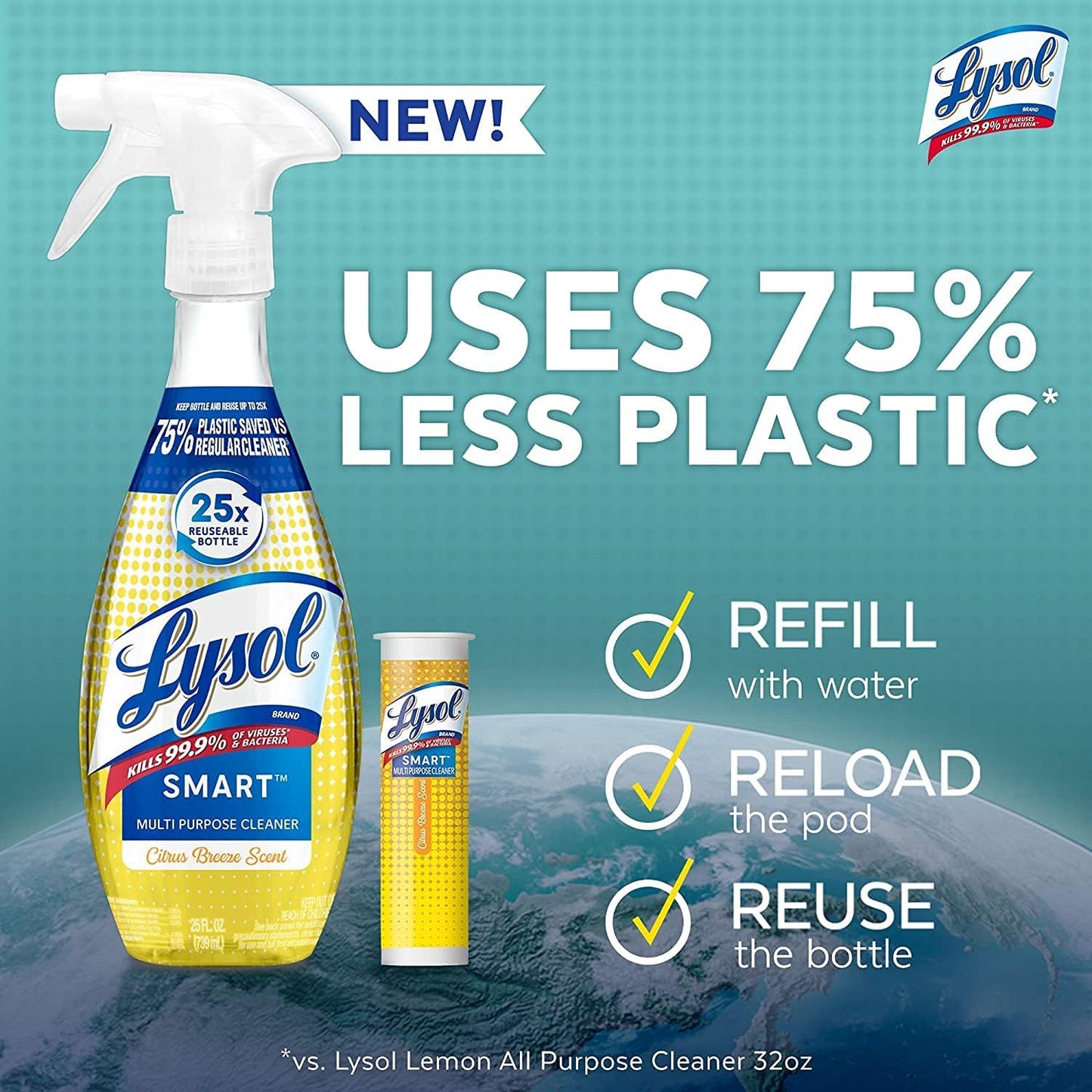 LYSOL CLNFR LQ 40OZ M/SRF LMN
