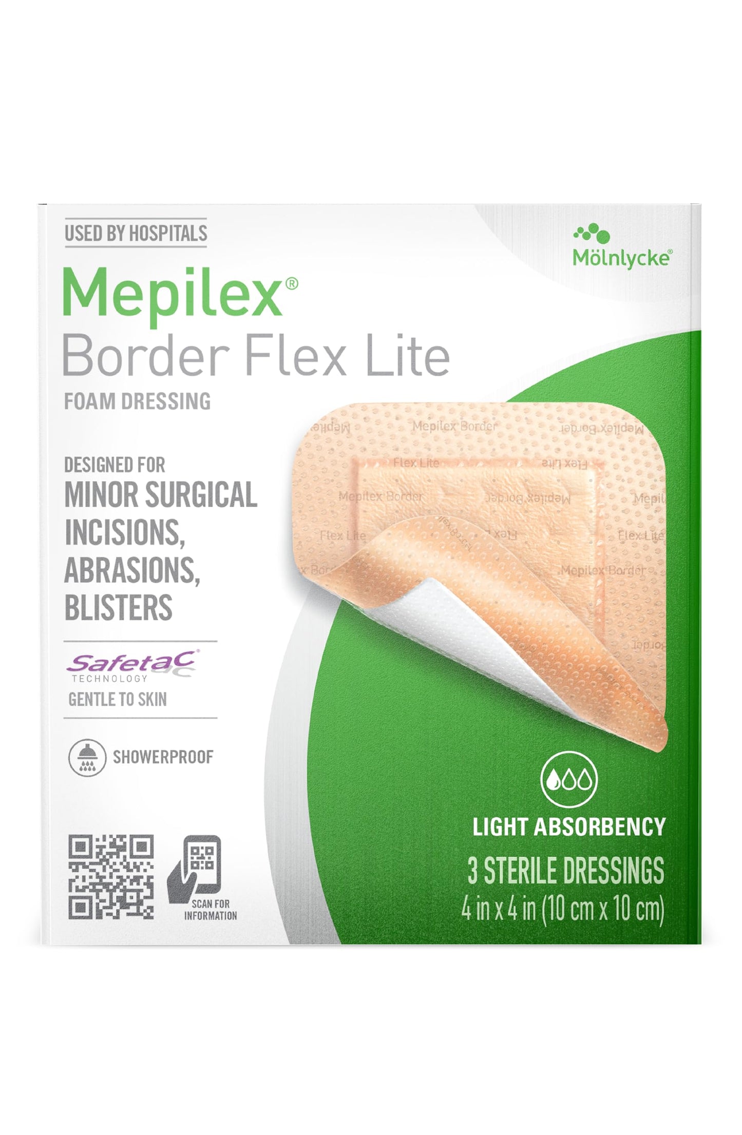 MEPILEX BORDER FLX LITE DS 3 3X3N