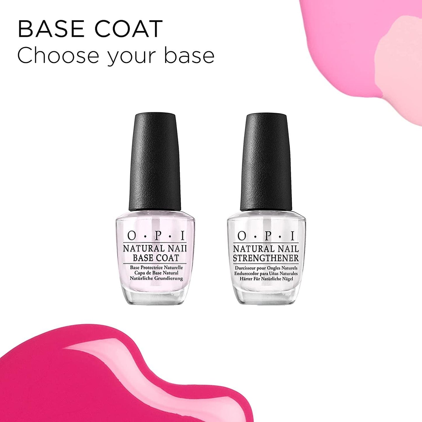 OPI Natural Nail Base Coat- Clear, 0.5 oz