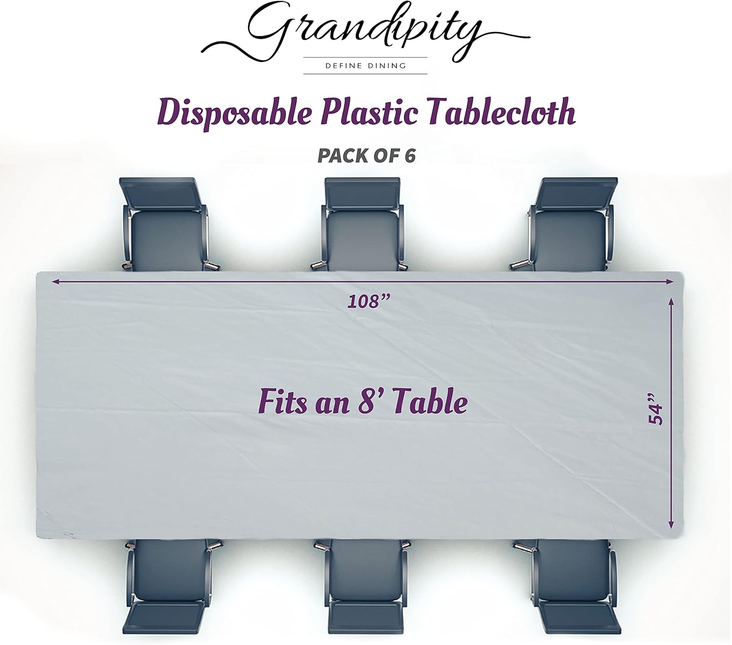 Unique Solid Rectangular Plastic Table Cover, 54" x 108" - Neon Yellow