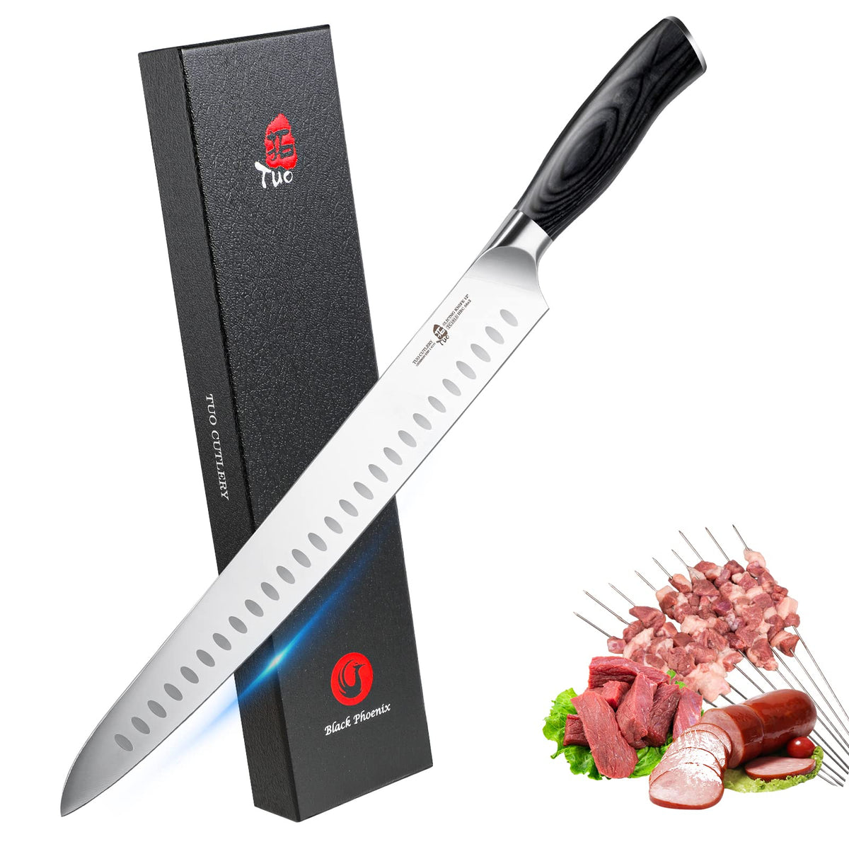 MR BAR-B-Q 12" Blade Meat Slicing / Carving Knife With Protector