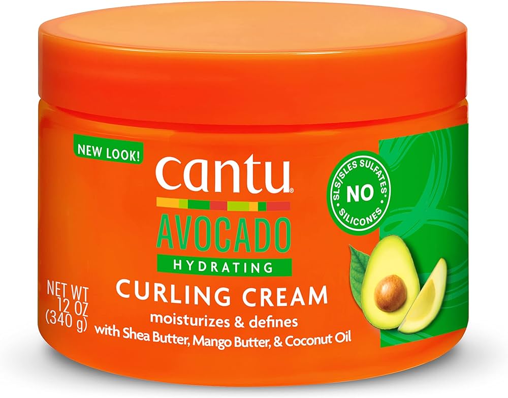 Cantu Avocado Curling Cream Hydrating 12oz Jar