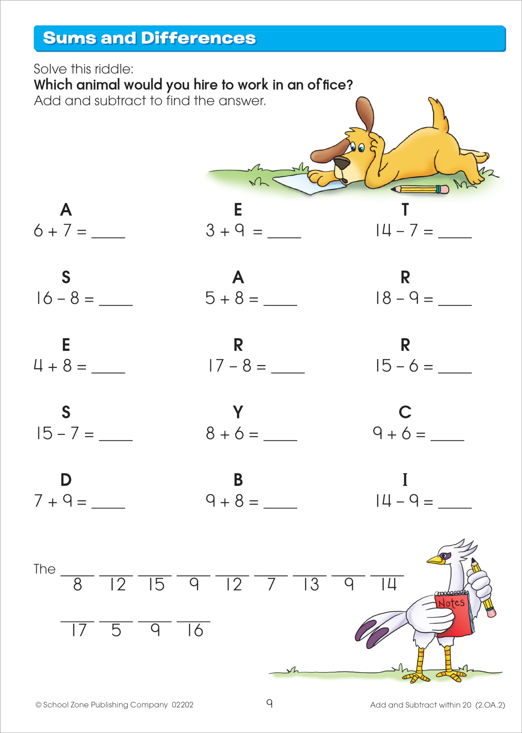 School Zone Math Basics Grade 2 Workbook