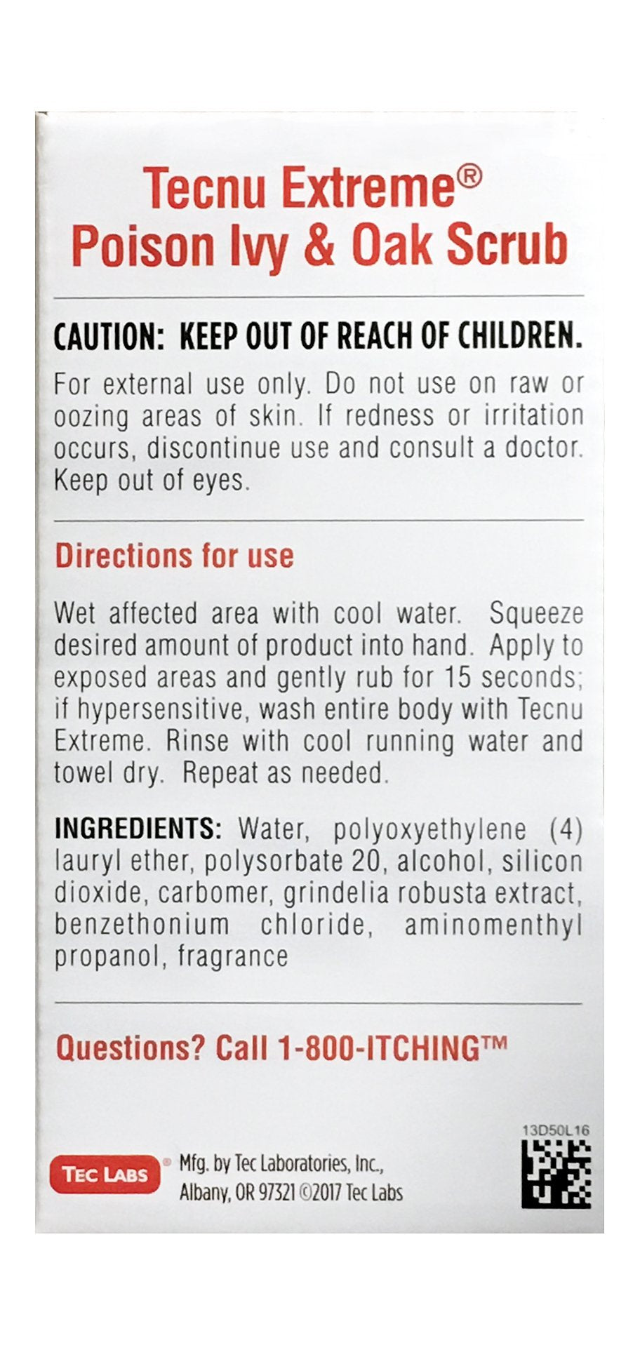 TECNU EXTREME POISON IVY SCRUB 4OZ