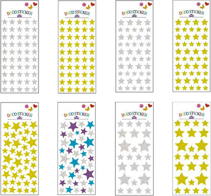 ArtSkills Self Adhesive Glitter Star Shaped Foam Stickers, 60 count