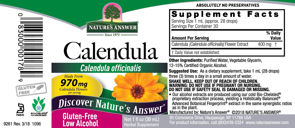 NATURE'S ANSWER CALENDULA FLOWER