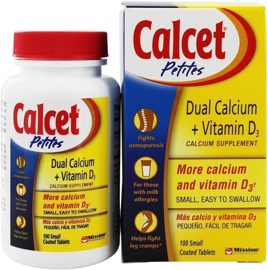 CALCET PETITE DUAL CALCIUM D3 TAB 100CT