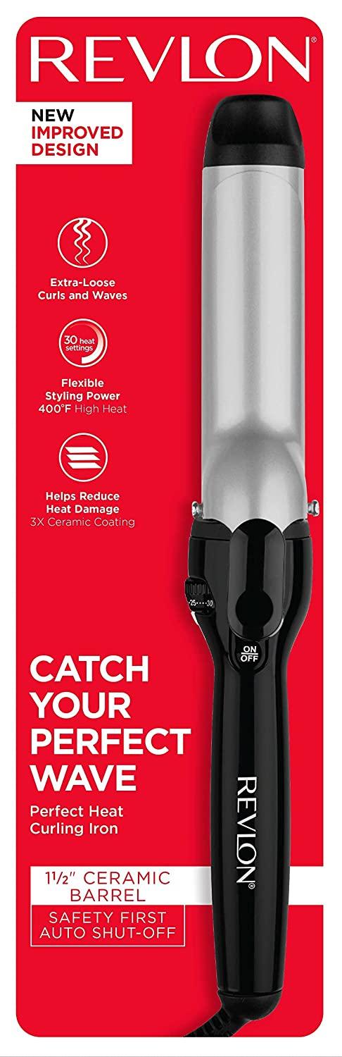 REVLON Perfect Heat Triple Ceramic Curling Iron, 1"