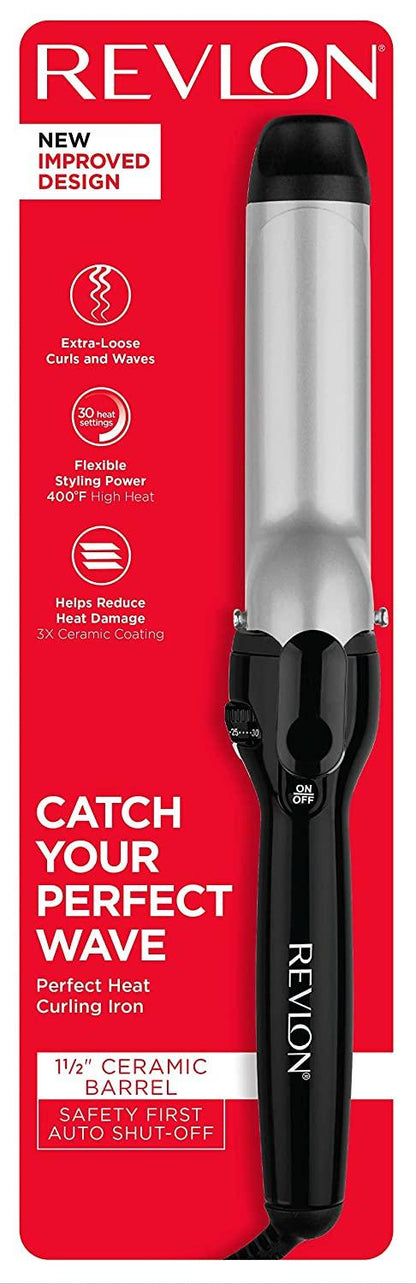 REVLON Perfect Heat Triple Ceramic Curling Iron, 1"