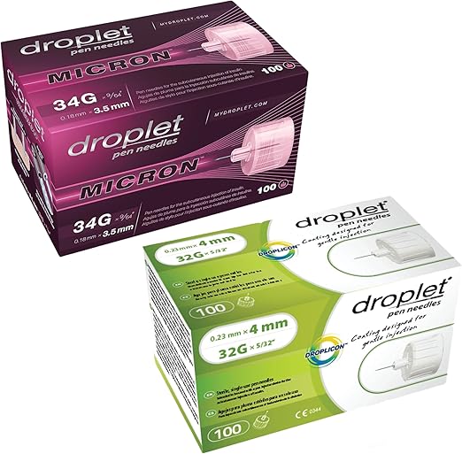 DROPLET PEN NEEDLE 31GX5MM 100CT