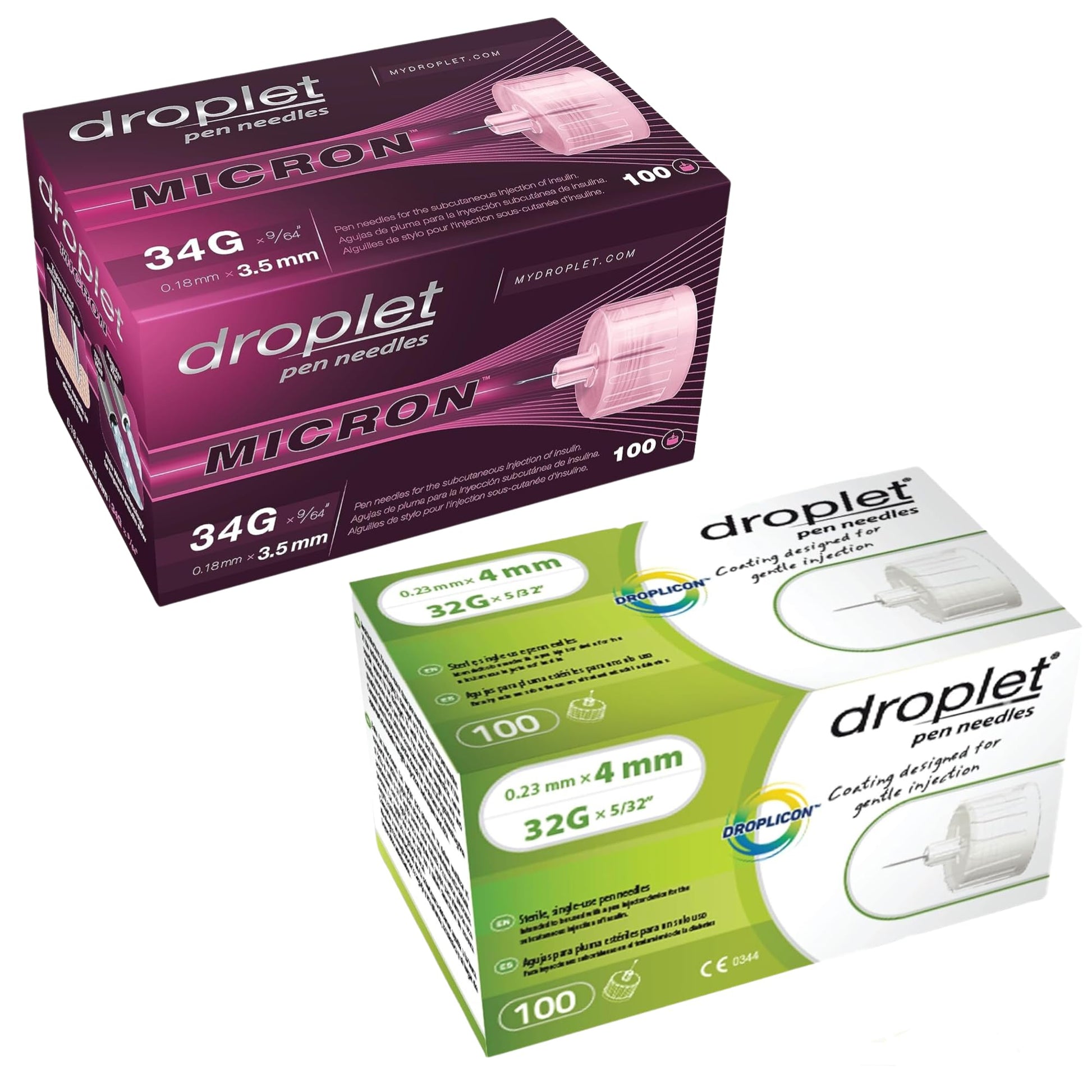DROPLET PEN NEEDLE 31G 6MM 100CT