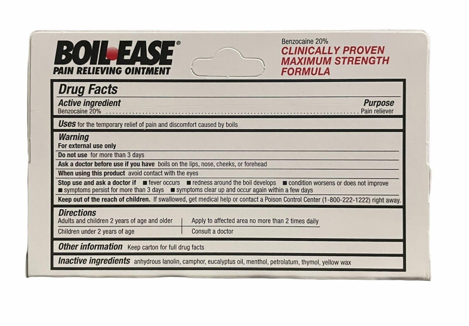 BOIL EASE OINTMENT 1OZ