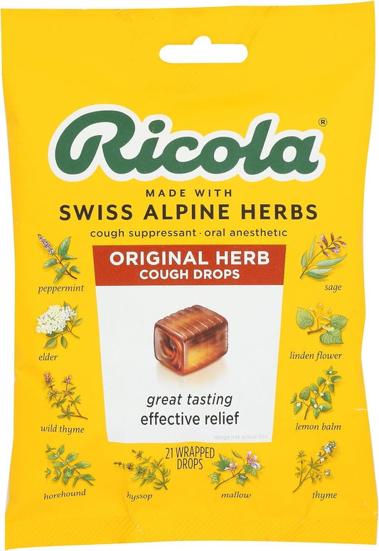 RICOLA BAG ORGINAL HERB DRP 21CT
