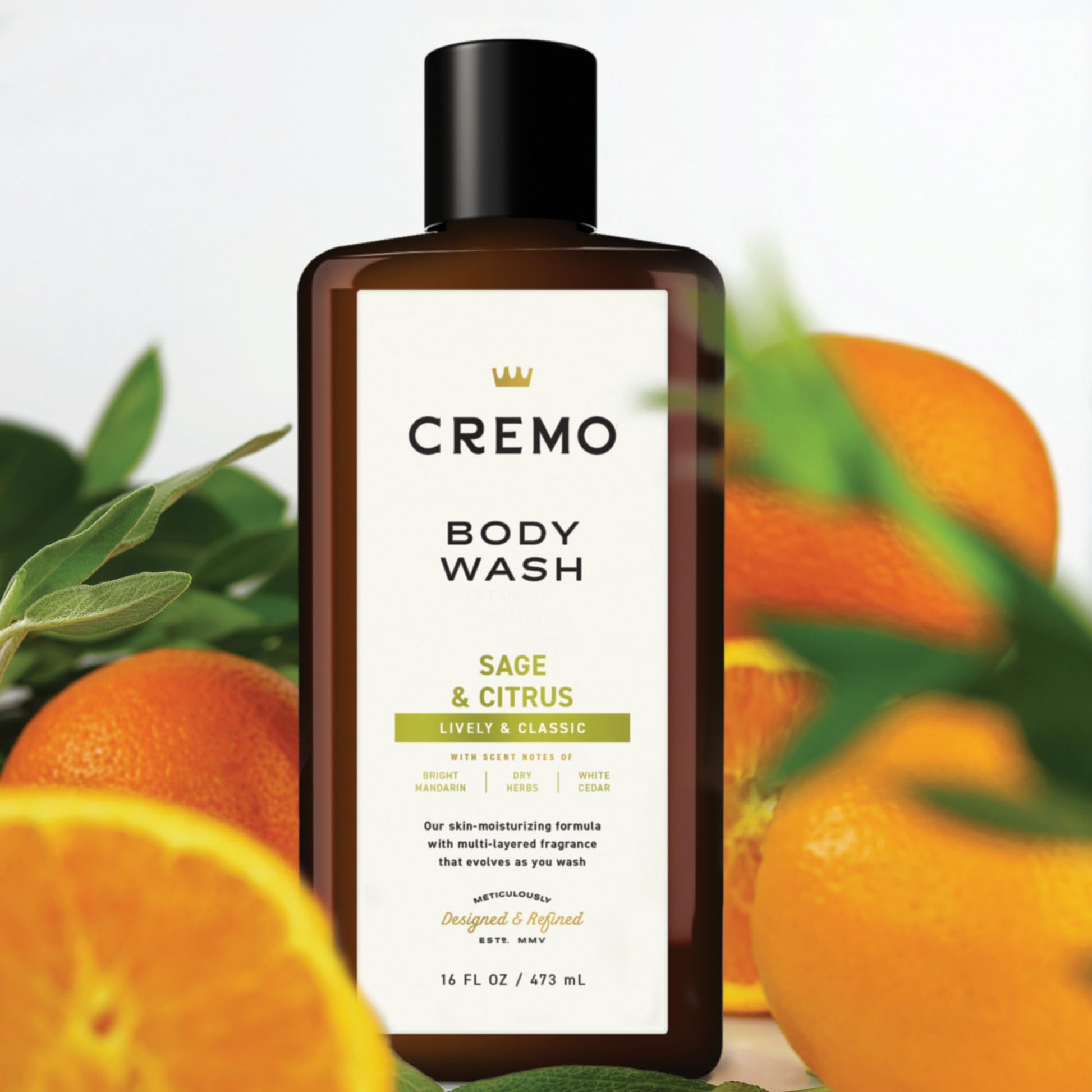 CREMO BODY WASH SAGE CITRUS LIQ 16OZ