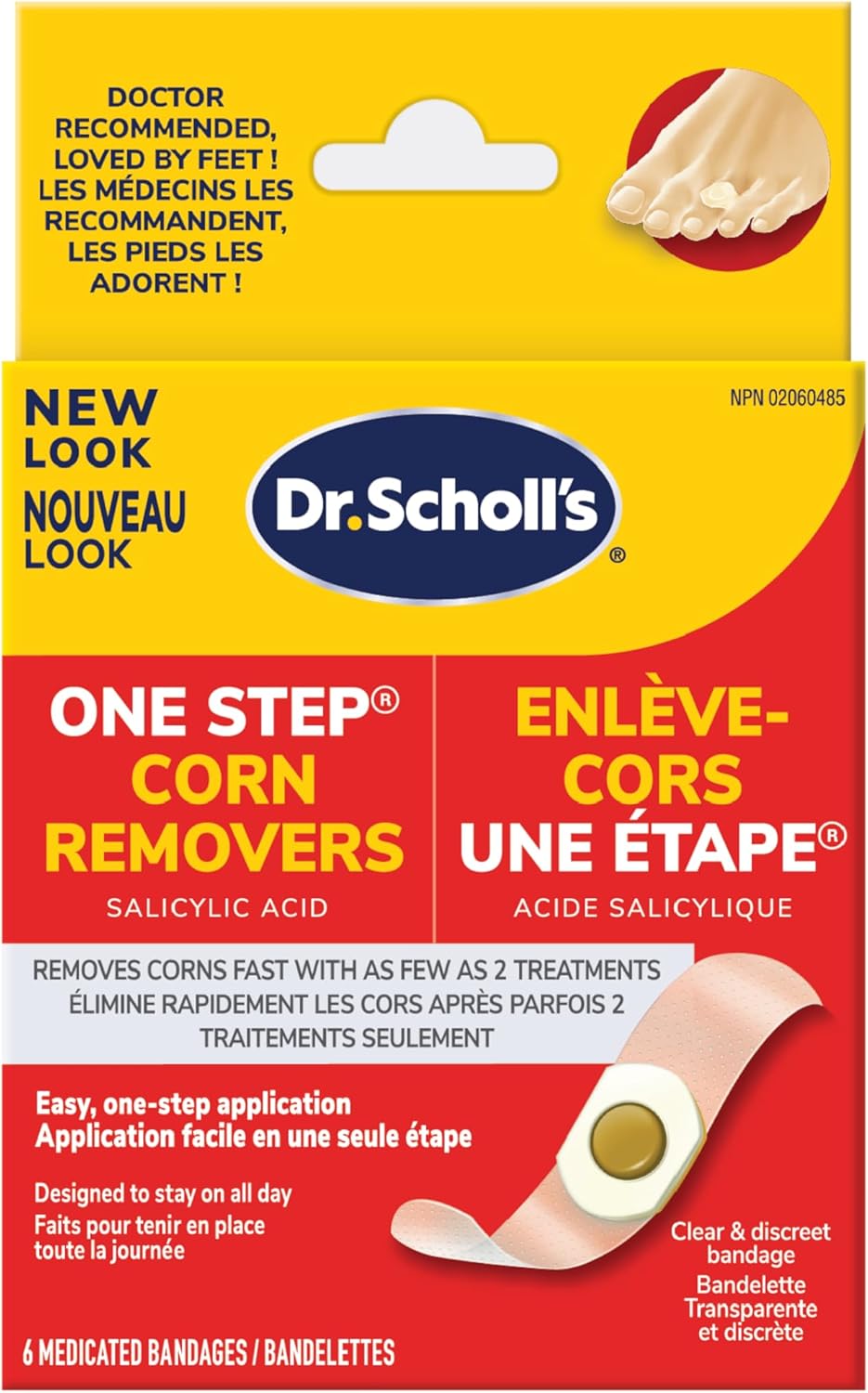 DR SCHOLLS ONESTEP CORN REMOVE BDG 6CT