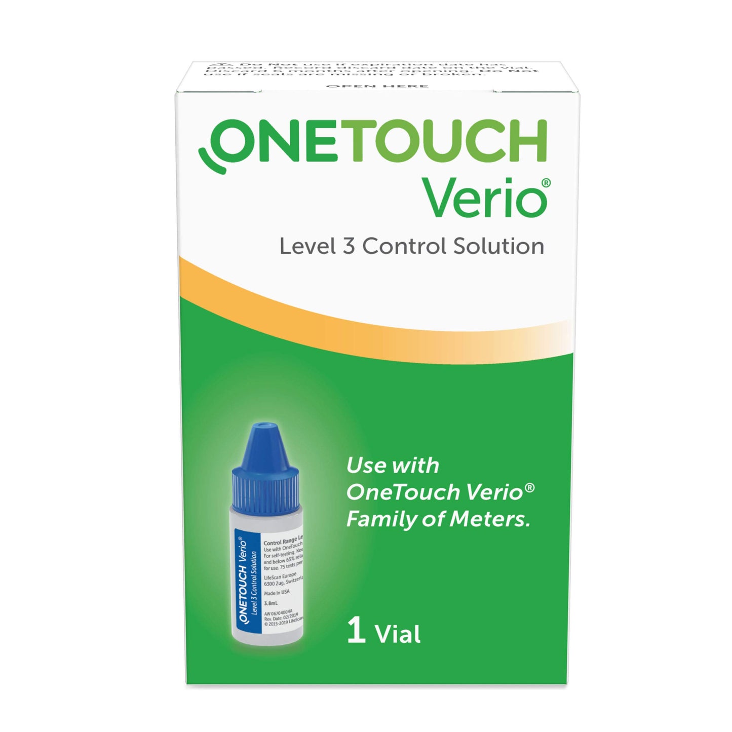 ONETOUCH VERIO CONTROL SOLTN MID 3.8ML