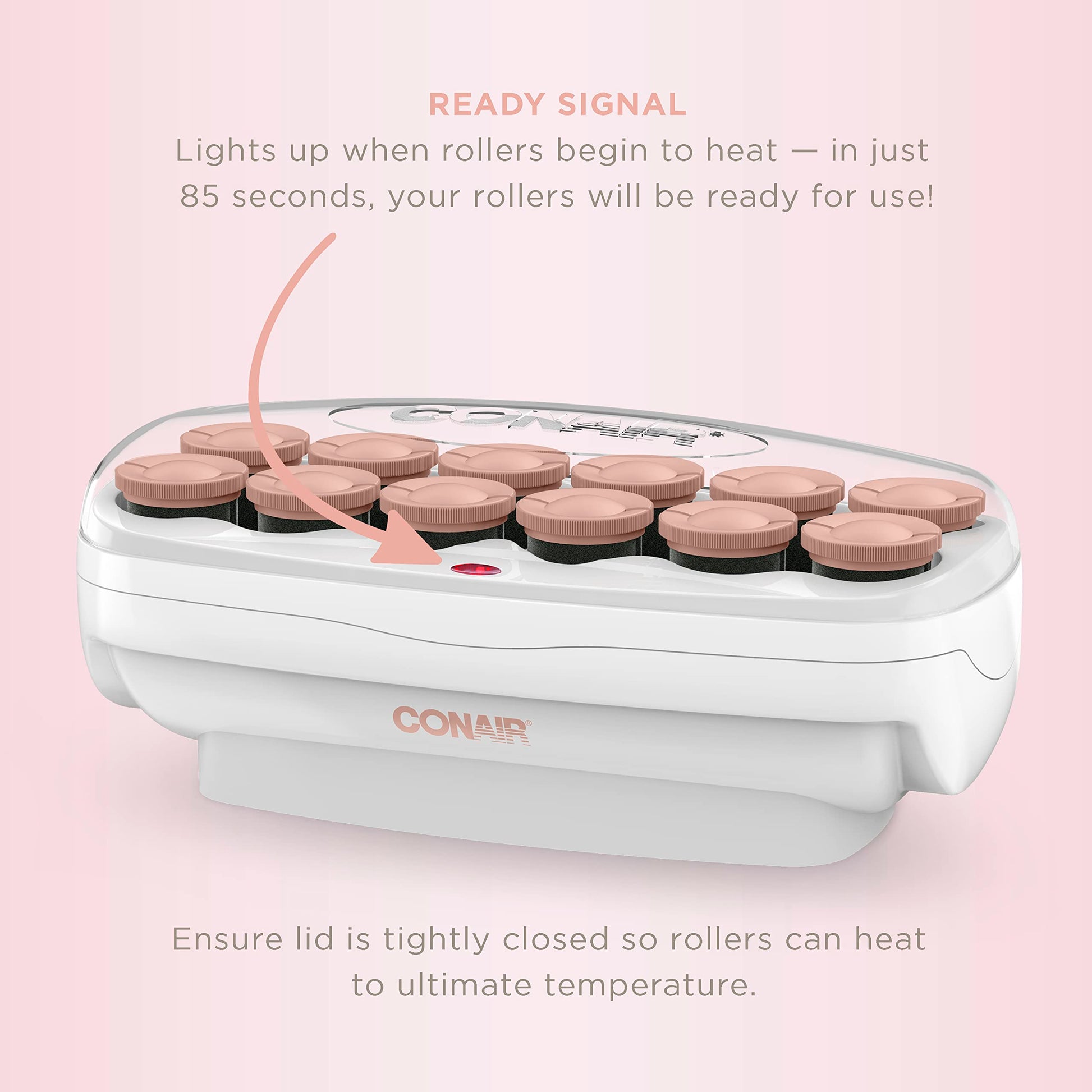 CONAIR Double Ceramic Jumbo Hot Rollers, 5 count