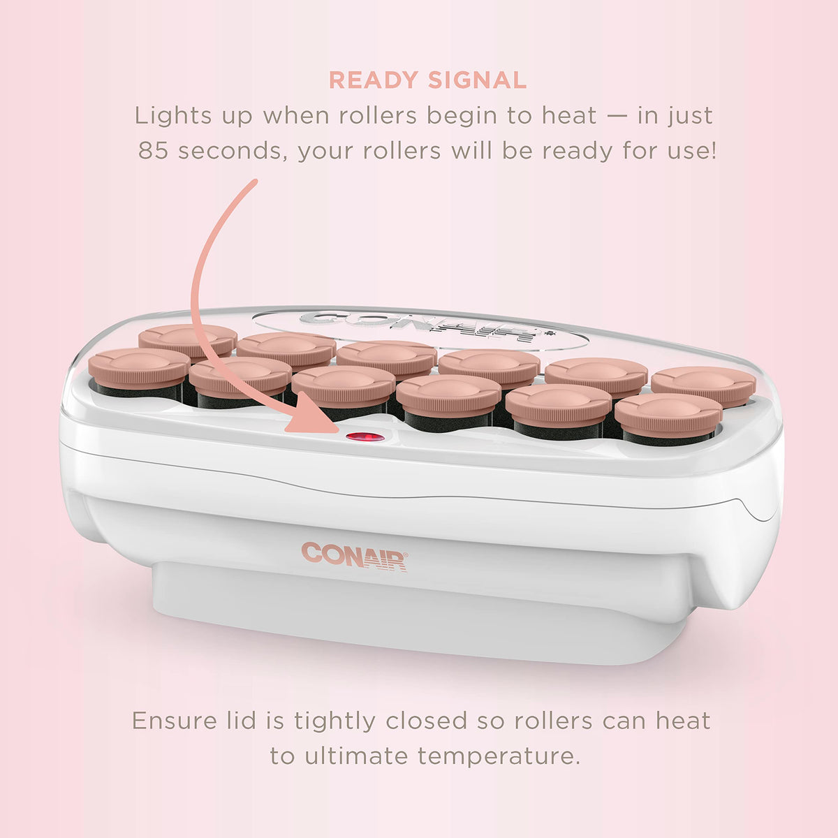 CONAIR Double Ceramic Jumbo Hot Rollers, 5 count