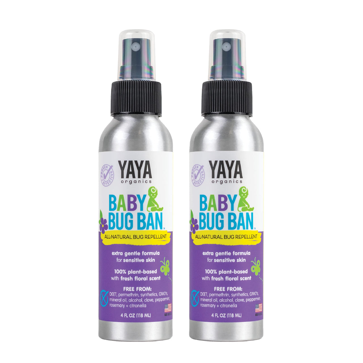 YAYA ORGANICS BABY BUG BAN WIPES POP BX