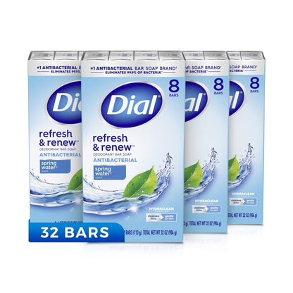 Dial Bar Soap Spring Water 4oz 8 Count