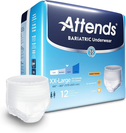 ATTENDS BARIATRIC BRIEFS 3X-LARGE 4X8 CT