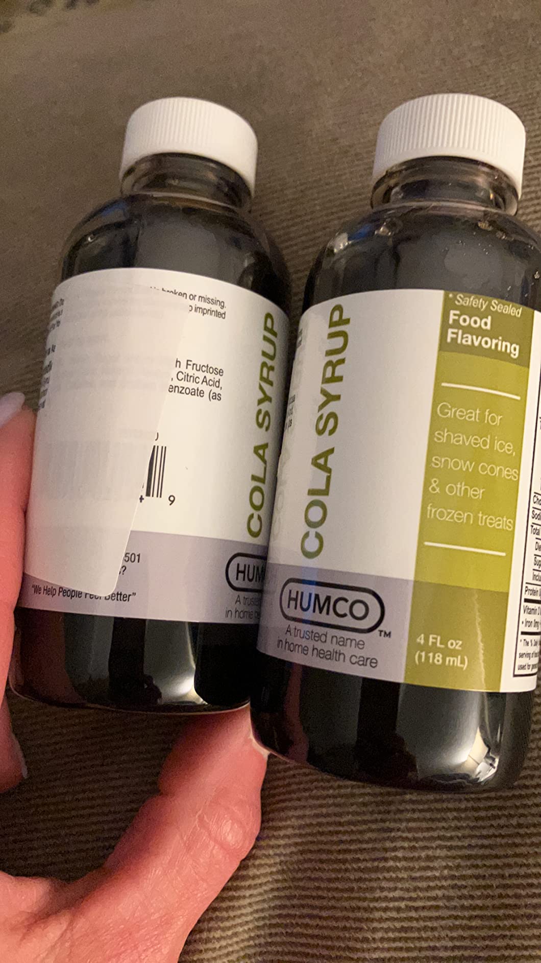 COLA SYRUP FOOD FLAVORING 4OZ HUMCO