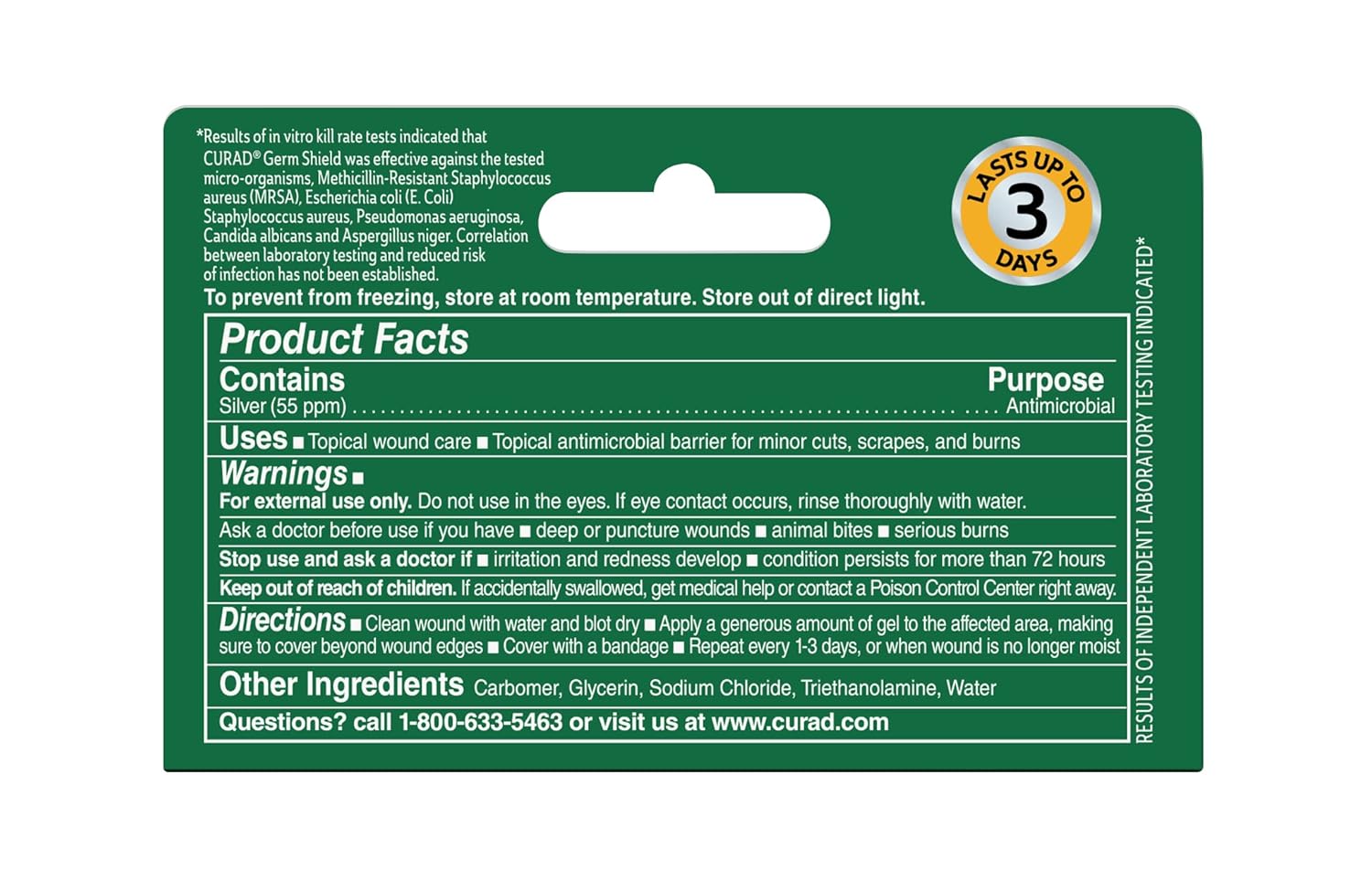 CURAD GERM SHIELD GEL 0.5OZ