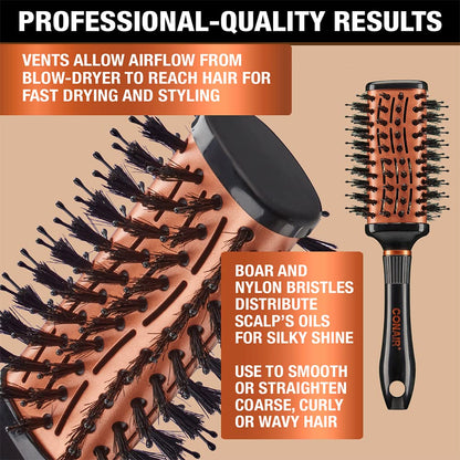 CONAIR Velvet Touch Vented Porcupine Hair Brush - Assorted