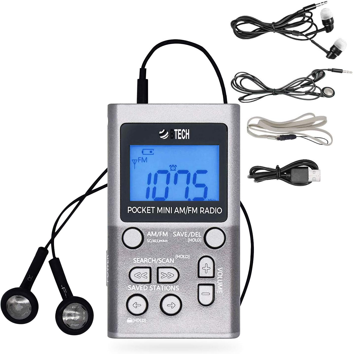 COBY AM/FM RADIO PKTSZ W/EBD