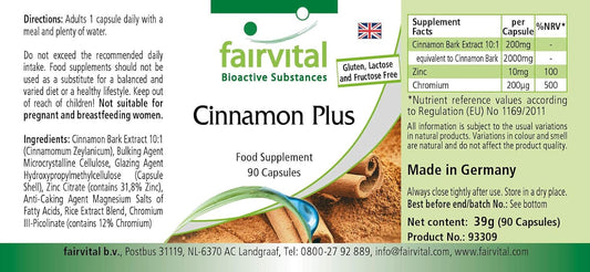 CINNAMON PLUS CHROM CAPSULE 120CT 21ST