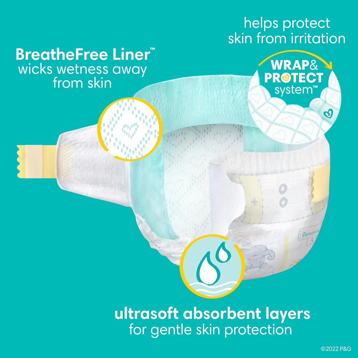PAMPERS SWADDLERS BF 32 JMBO S1