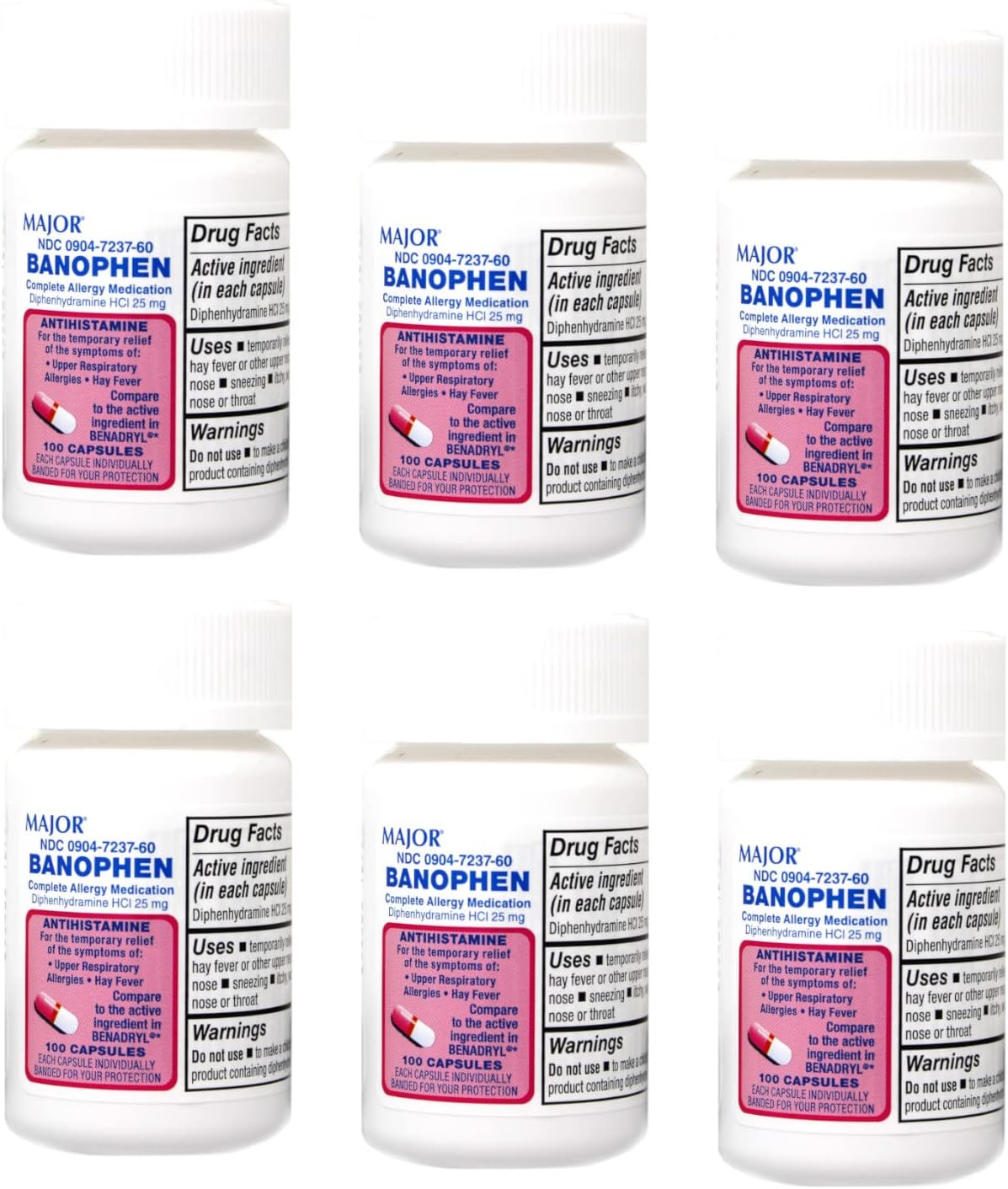 BANOPHEN CP 25MG 100