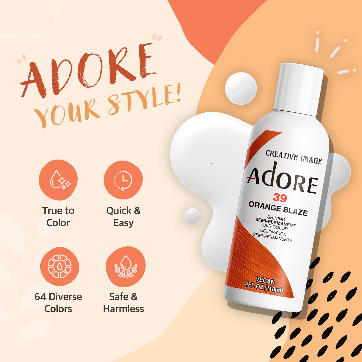 ADORE SEMI H/C 38 SUN/ORGNGE 4Z