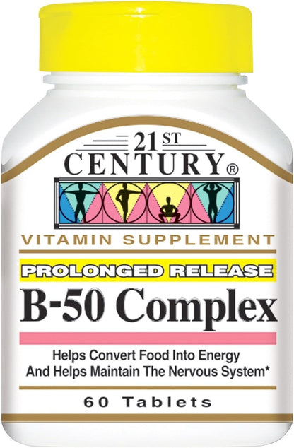 VIT B-50 COMPLEX TR TABS 60CT 21ST CENT