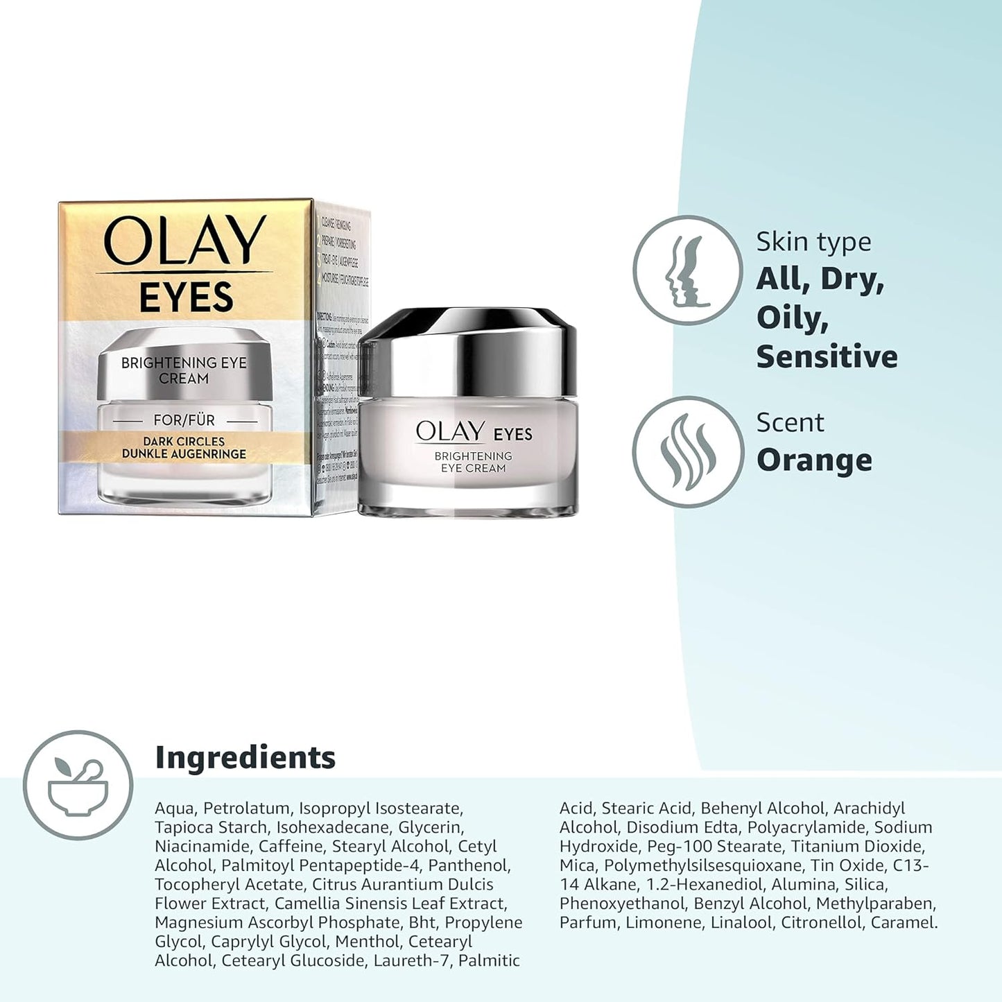 OLAY BRIGHTENING EYE CREAM .5z