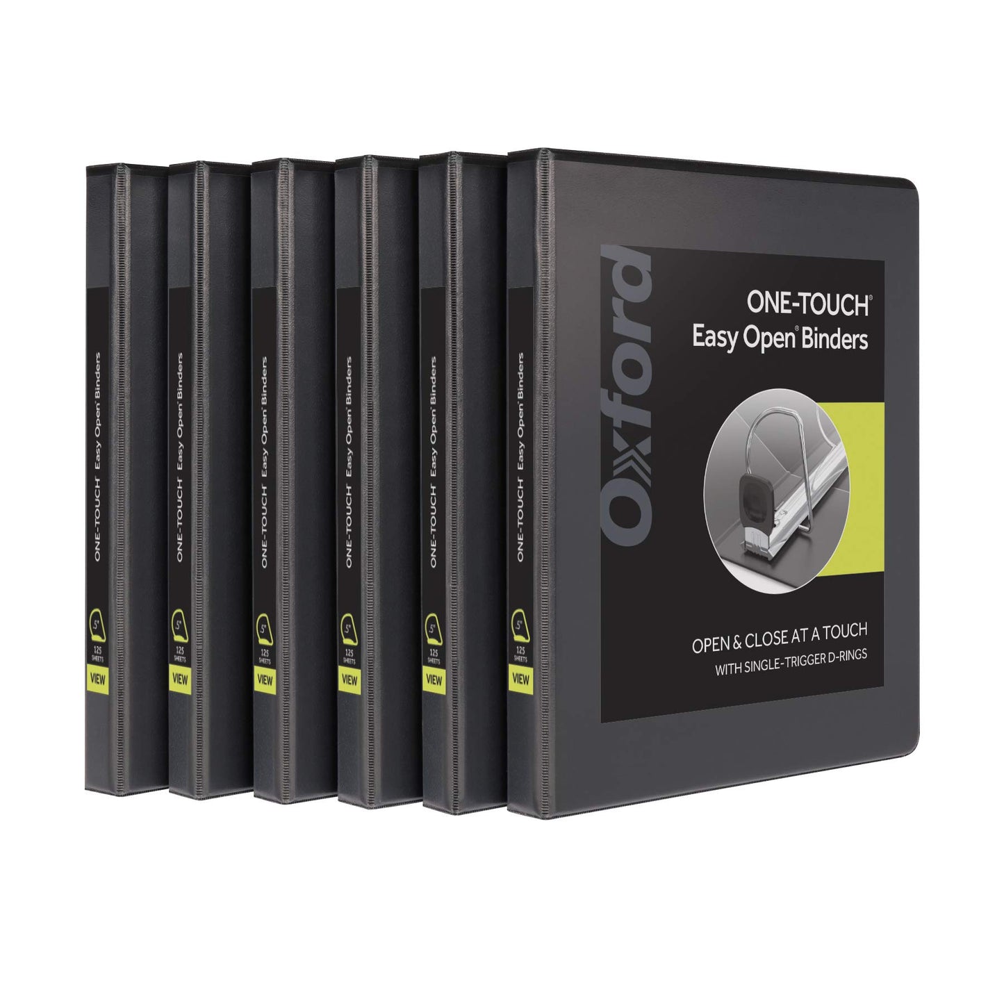Oxford 1.5-Inch One-Touch Easy Open Binders - Assorted Natural Pastels