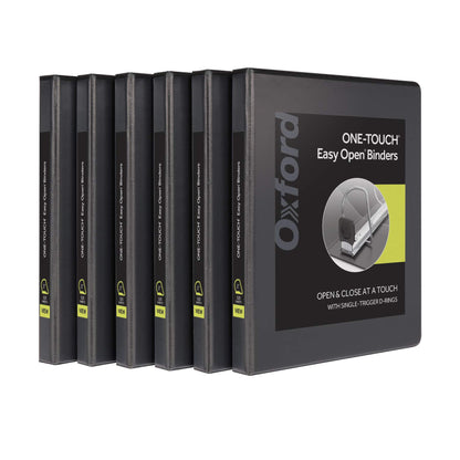 Oxford 1.5-Inch One-Touch Easy Open Binders - Assorted Natural Pastels